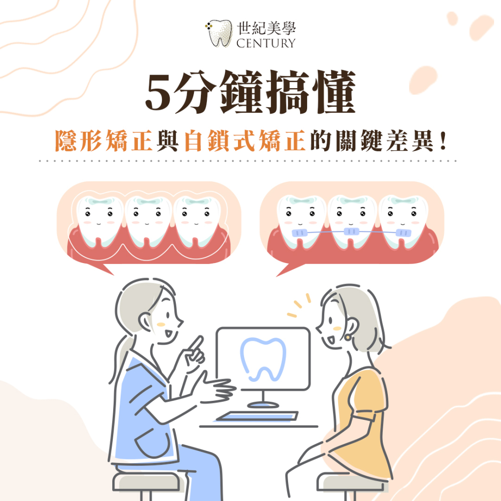 台中牙齒矯正推薦｜5分鐘搞懂「隱形矯正」與「自鎖式矯正」的關鍵差異！